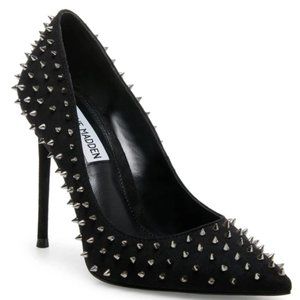 Steve Madden VALA-S Black Spiked Stiletto Heels